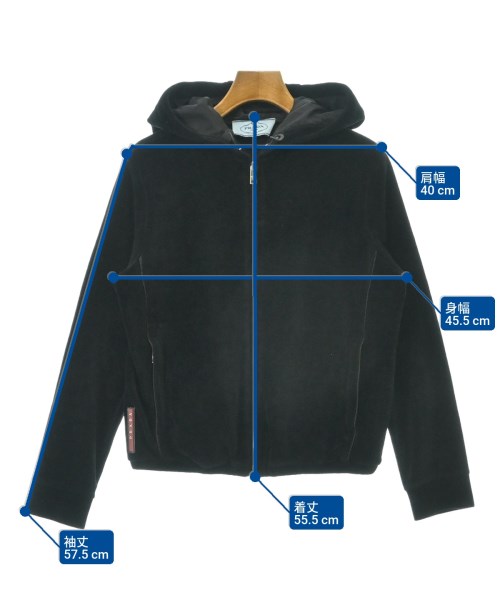 PRADA（プラダ）パーカー 黒 サイズ:S レディース/2200619857080