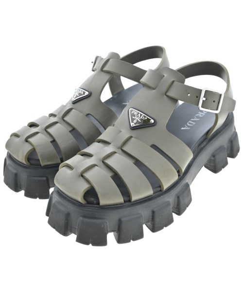PRADA(プラダ)サンダル カーキ サイズ:9(29cm位)/2200623928103