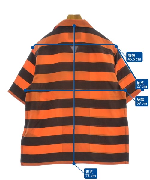 PRADA（プラダ）カジュアルシャツ オレンジ サイズ:M メンズ/2200624316091