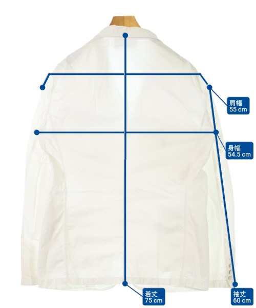 PRADA（プラダ）ジャケット 白 サイズ:50(XL位) メンズ/2200625048038