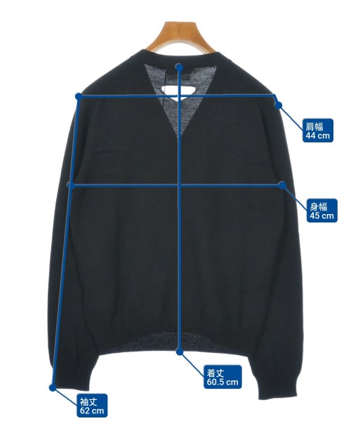 PRADA（プラダ）カーディガン 黒 サイズ:48(L位) メンズ/2200625706044