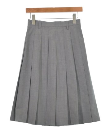 PRADA（プラダ）ひざ丈スカート グレー サイズ:36(XS位) レディース