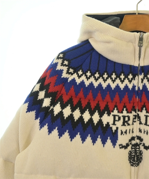 PRADA（プラダ）ダウンジャケット/ダウンベスト 白 サイズ:M メンズ/2200628047052