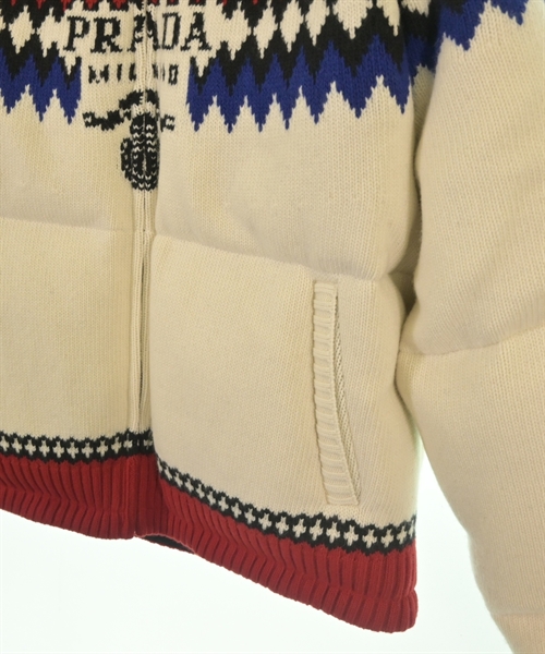 PRADA（プラダ）ダウンジャケット/ダウンベスト 白 サイズ:M メンズ/2200628047052