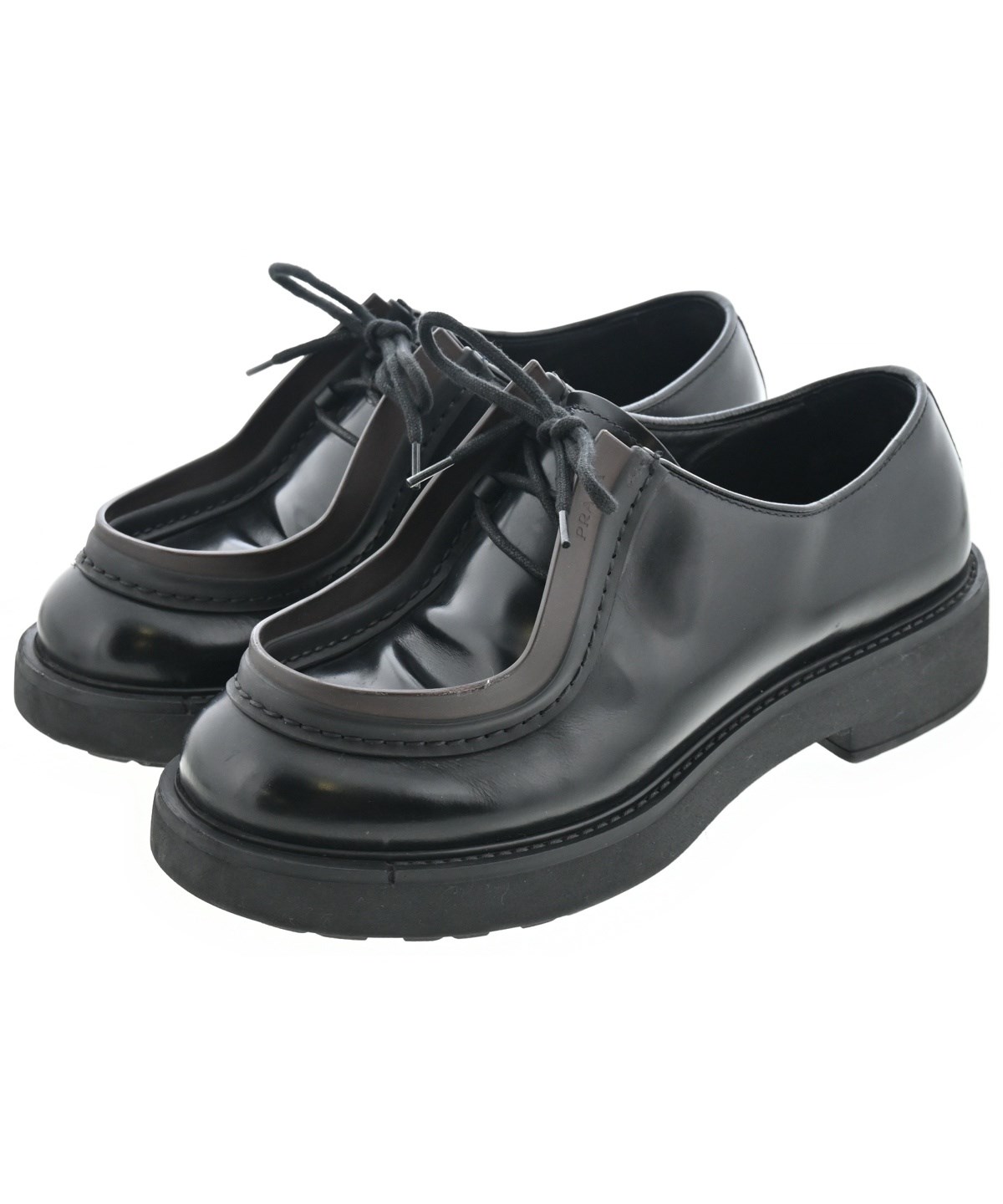 PRADA（プラダ）ビジネス・ドレスシューズ 黒 サイズ:UK8(26.5cm位