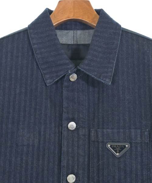 PRADA（プラダ）カジュアルシャツ 紺 サイズ:L メンズ/2200628264015