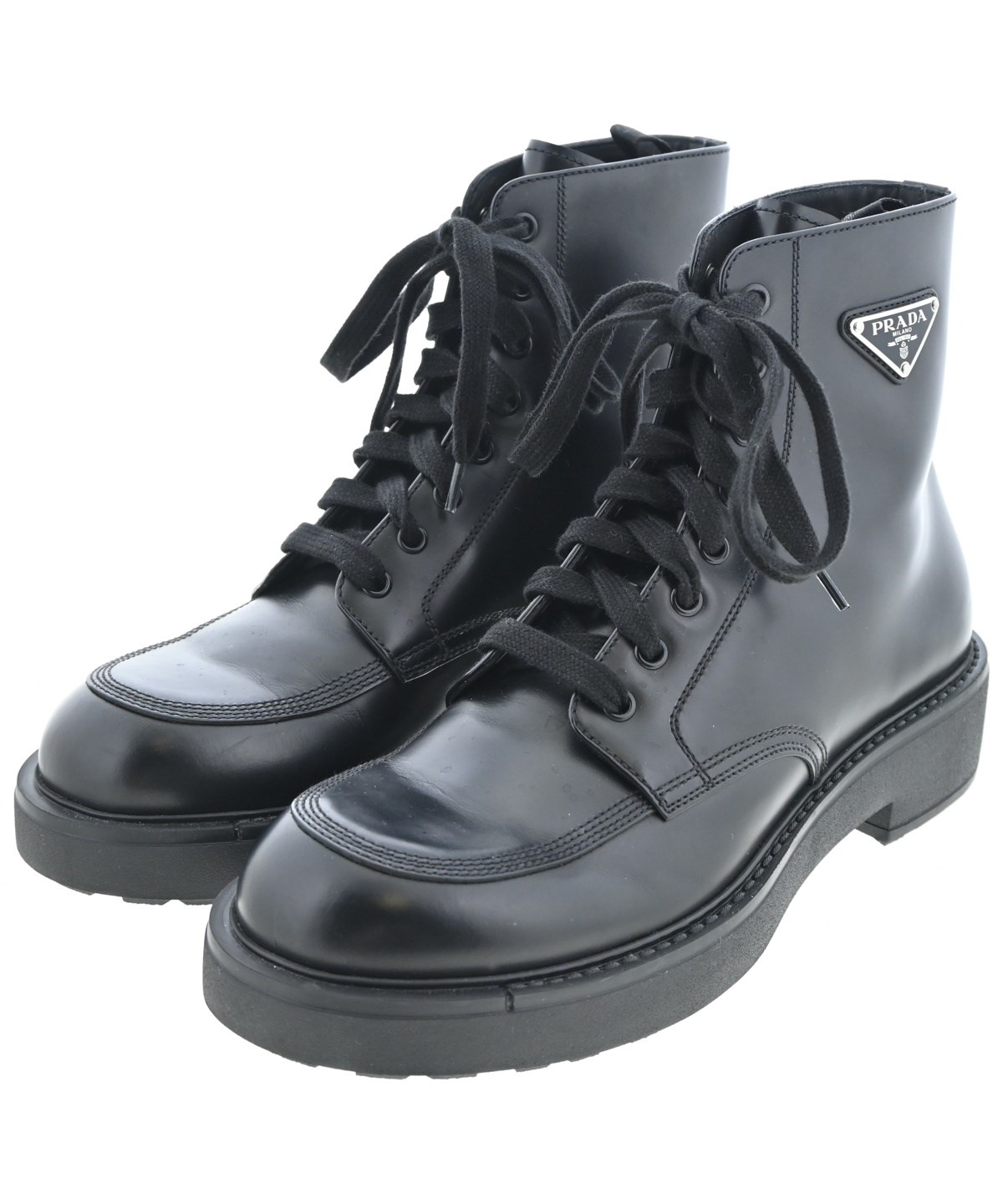 PRADA（プラダ）ブーツ 黒 サイズ:UK7(26cm位) メンズ/2200630647066