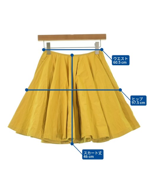 PRADA（プラダ）ミニスカート 黄 サイズ:38(S位) レディース/2200630985052