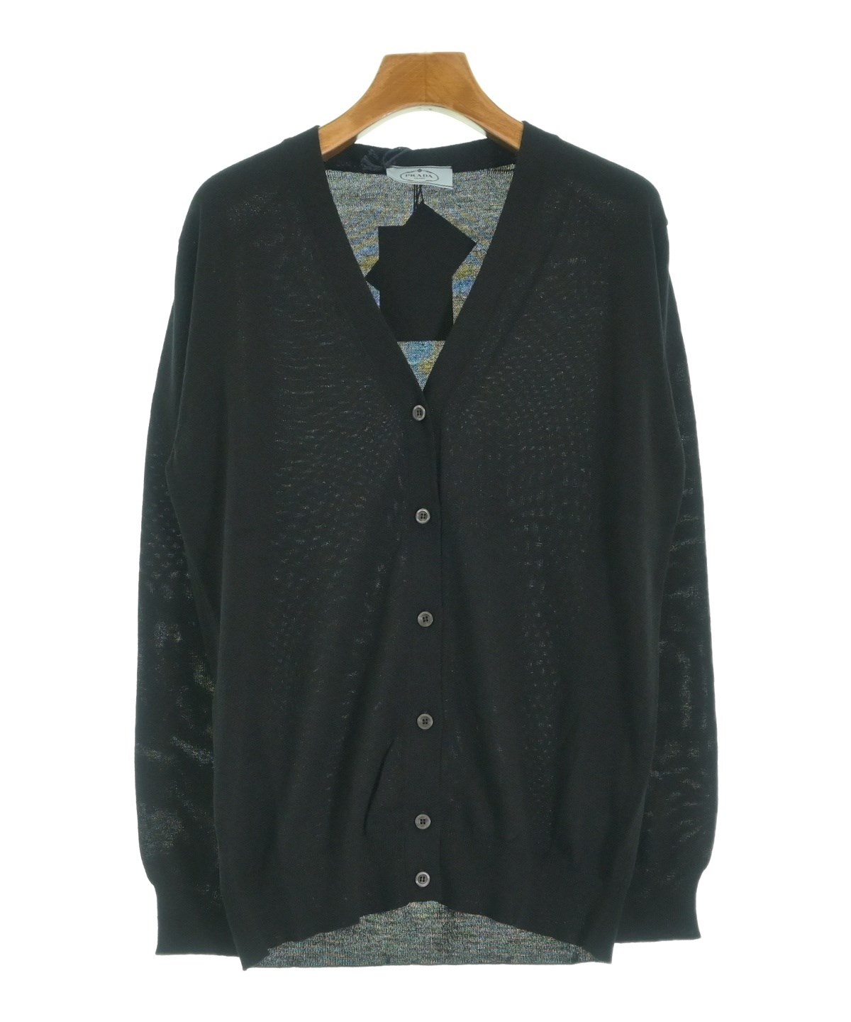 PRADA（プラダ）カーディガン 黒 サイズ:42(M位) レディース