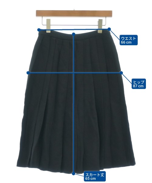 PRADA（プラダ）ひざ丈スカート 紺 サイズ:38(S位) レディース/2200631341079