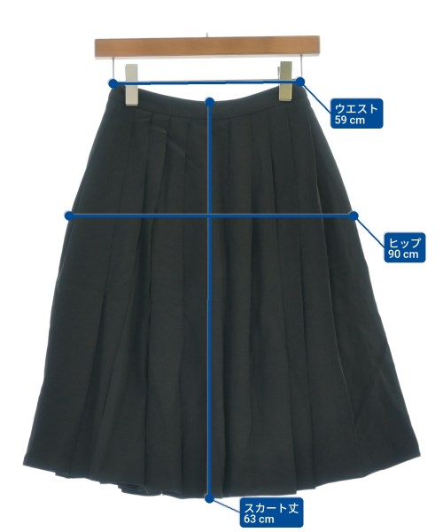 PRADA（プラダ）ひざ丈スカート 紺 サイズ:36(XS位) レディース/2200631341086