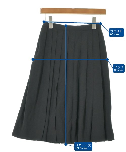 PRADA（プラダ）ひざ丈スカート 黒 サイズ:36(XS位) レディース/2200631341093