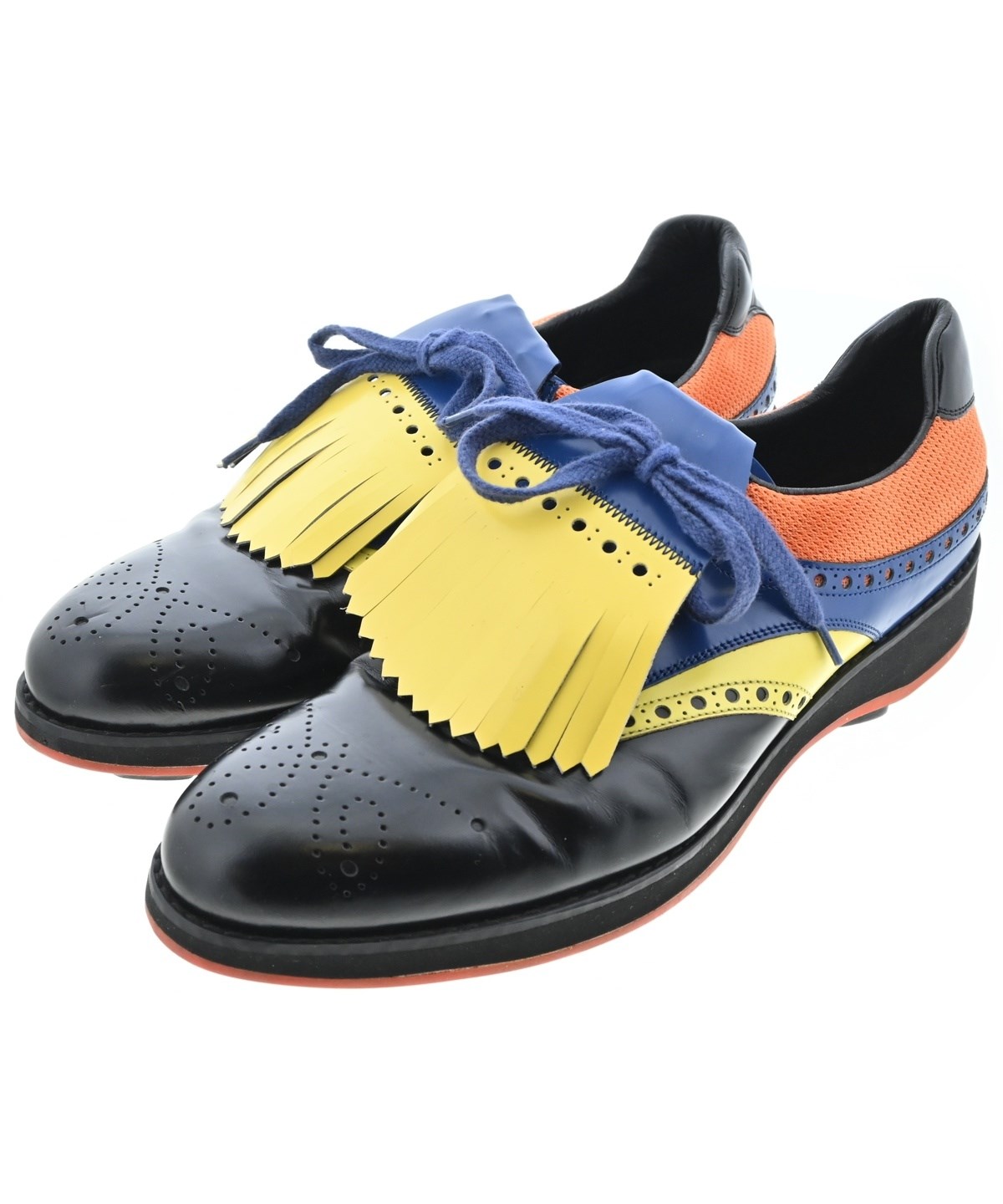 PRADA（プラダ）ビジネス・ドレスシューズ 黒 サイズ:9(28cm位) メンズ