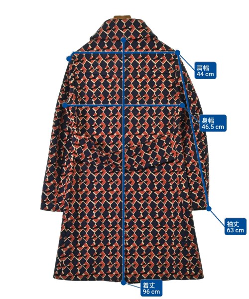 PRADA（プラダ）ステンカラーコート 紺 サイズ:48(L位) メンズ/2200632964017