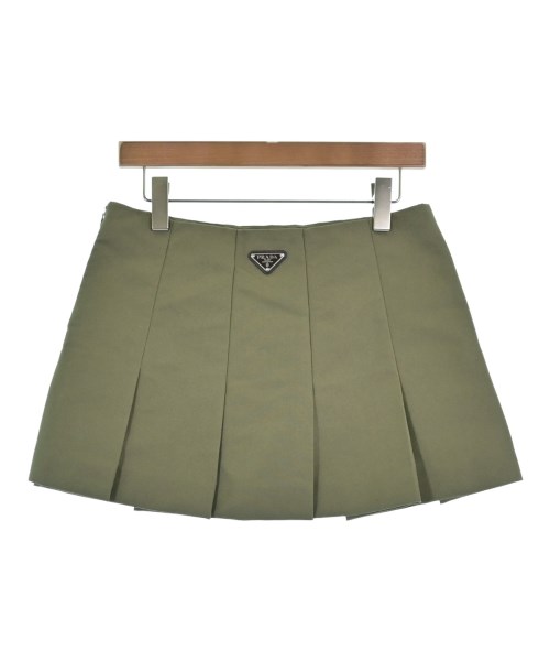 PRADA（プラダ）ミニスカート カーキ サイズ:40(M位) レディース/2200634130076
