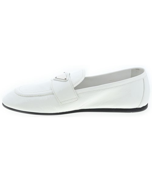 PRADA（プラダ）ドレスシューズ/ローファー 白 サイズ:EU38 1/2(25cm位) レディース/2200611672018