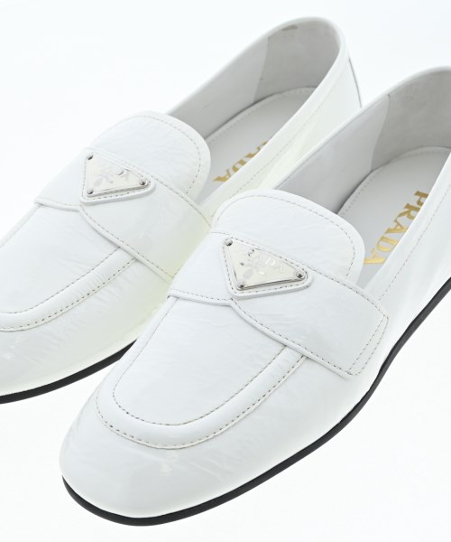 PRADA（プラダ）ドレスシューズ/ローファー 白 サイズ:EU38 1/2(25cm位) レディース/2200611672018