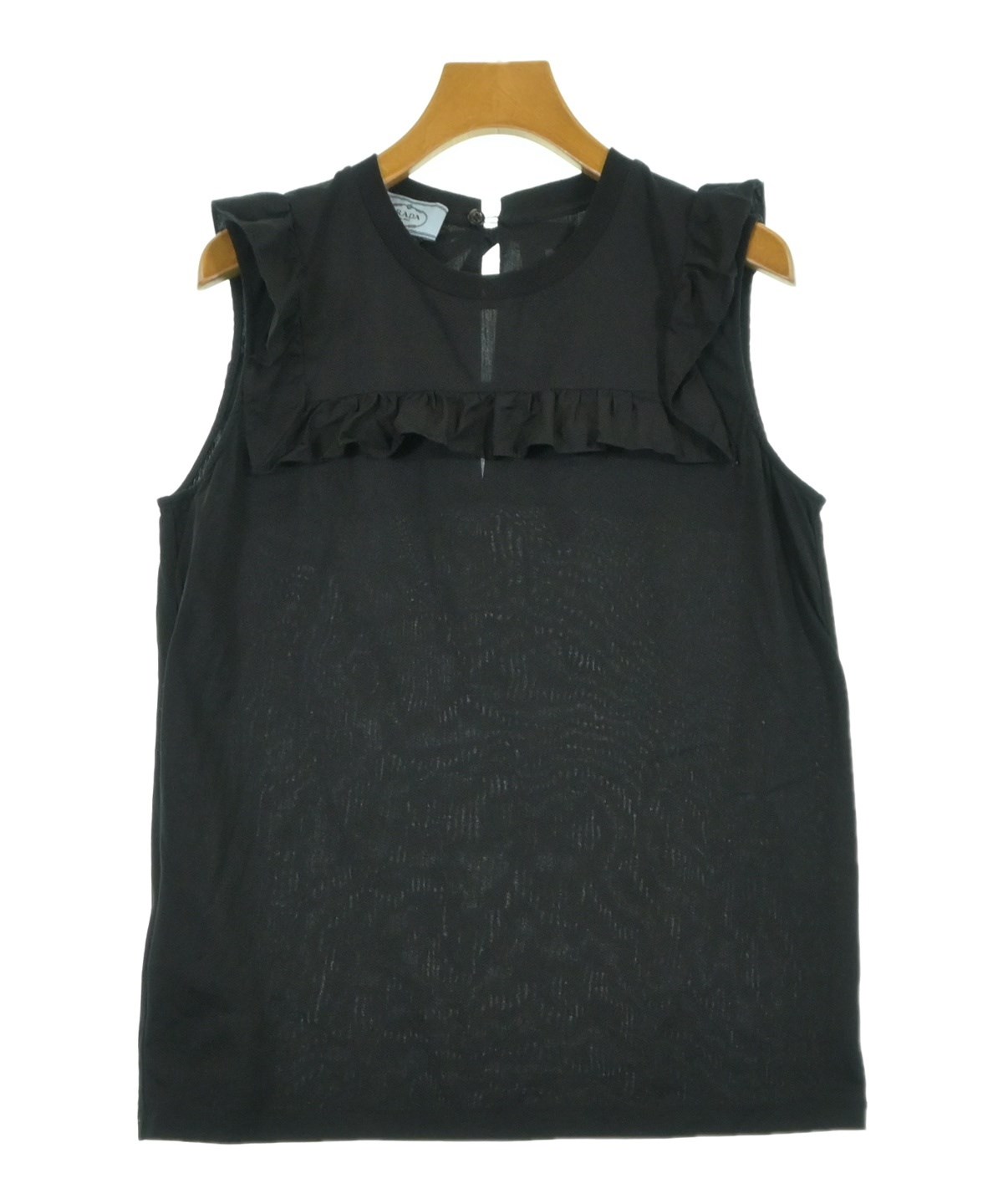 PRADA ノースリーブポロシャツ カーキ×ブラック　S PRADA ノースリーブポロシャツ カーキ×ブラック S 楽天市場