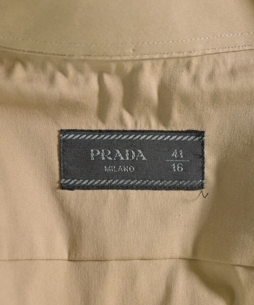 PRADA（プラダ）カジュアルシャツ ベージュ サイズ:41(XL位) メンズ/2200615851020