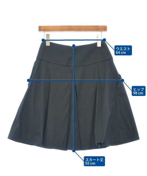 PRADA（プラダ）ひざ丈スカート 黒 サイズ:38(S位) レディース/2200609378045