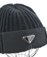 PRADA（プラダ）ニットキャップ・ビーニー 黒 サイズ:M メンズ/2200617778066