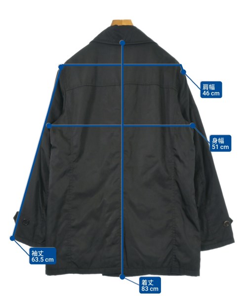 PRADA（プラダ）ピーコート 黒 サイズ:M メンズ/2200618180011