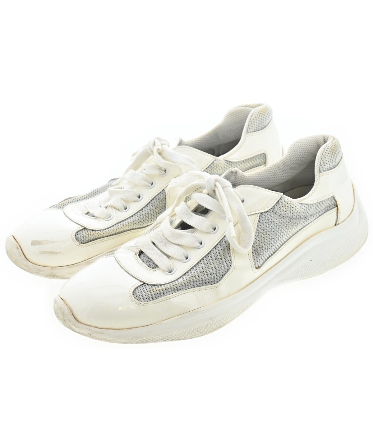 PRADA（プラダ）スニーカー 白 サイズ:UK8 1/2(27cm位) メンズ