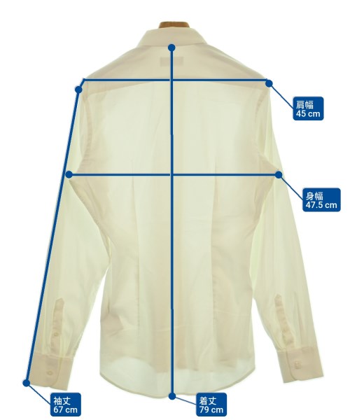 PRADA（プラダ）カジュアルシャツ 白 サイズ:39(M位) メンズ/2200618655199