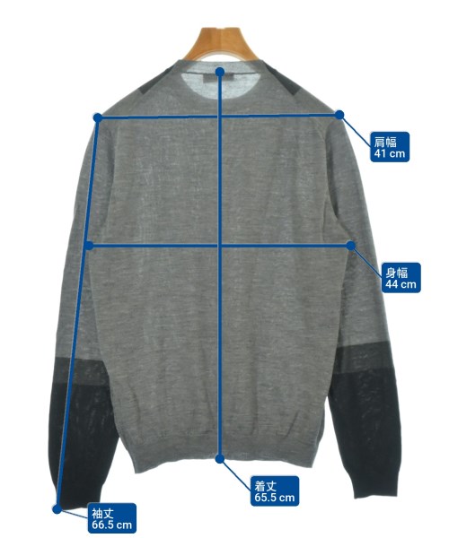 PRADA（プラダ）ニット・セーター グレー サイズ:48(L位) メンズ/2200610683039