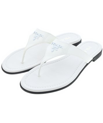 PRADA サンダル 白 美品 PRADA（プラダ）サンダル 白 サイズ:EU37 1/2(24cm位) レディース