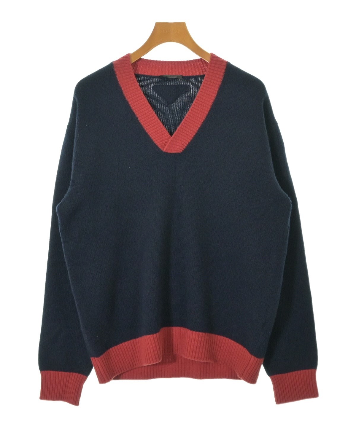 PRADA（プラダ）ニット・セーター 紺 サイズ:48(L位) メンズ