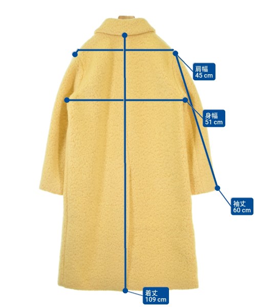 PRADA（プラダ）ステンカラーコート 黄 サイズ:38(S位) レディース/2200672481048