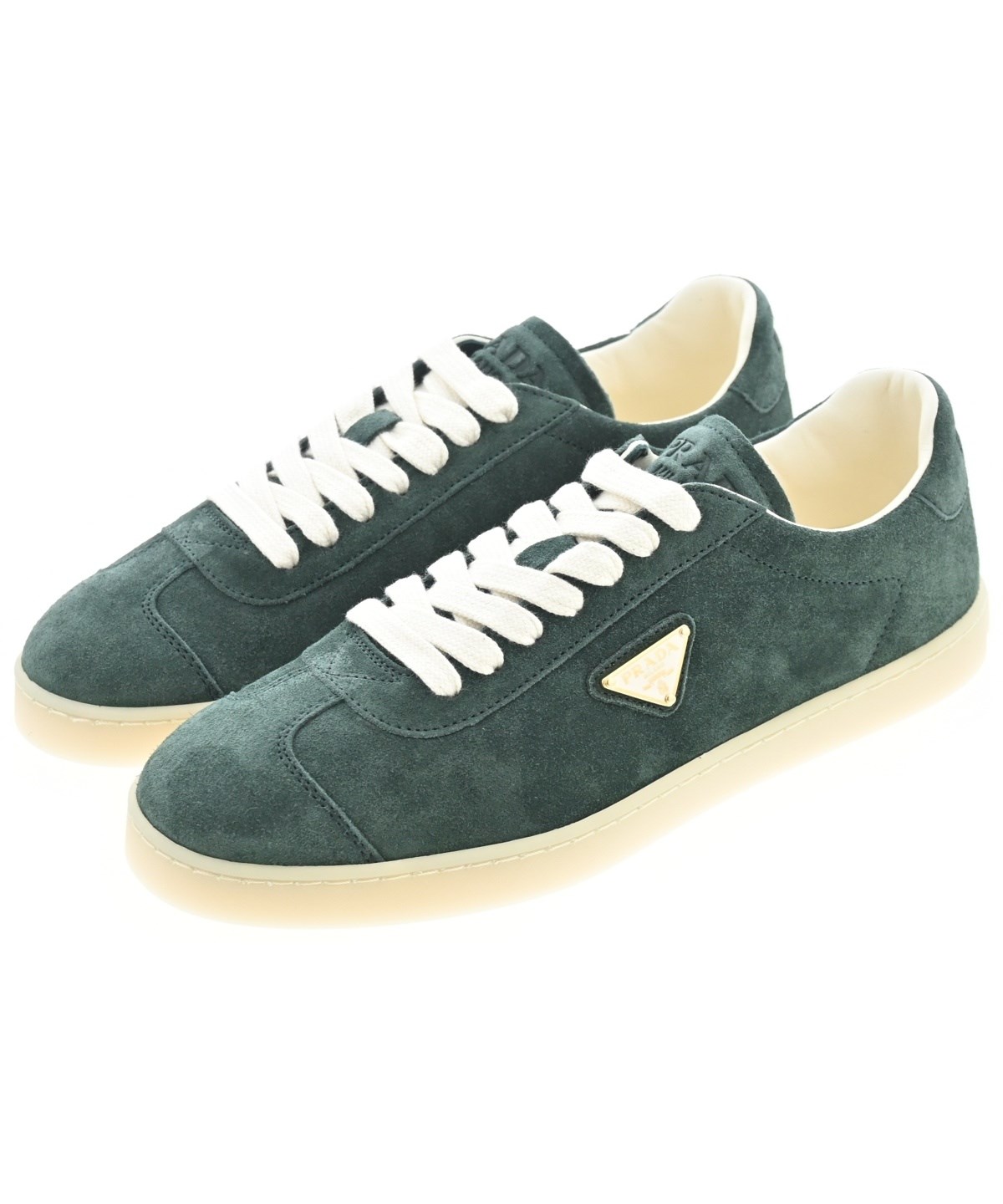 PRADA（プラダ）スニーカー 緑 サイズ:6 1/2(25.5cm位) メンズ