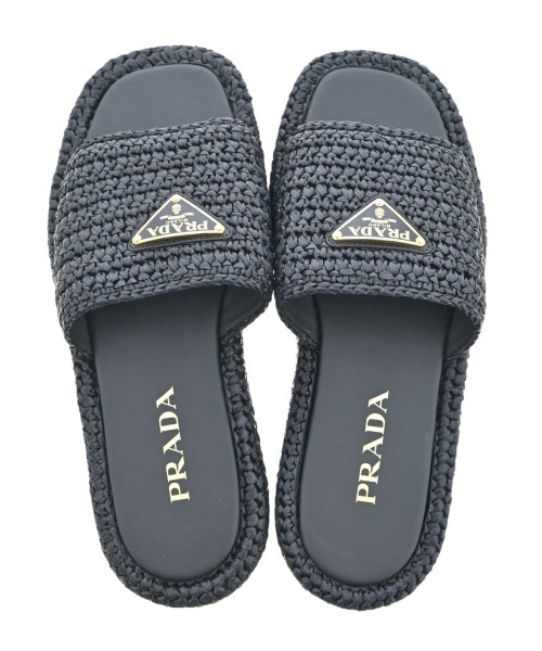PRADA（プラダ）サンダル 紺 サイズ:EU38(24.5cm位) レディース/2200672751042