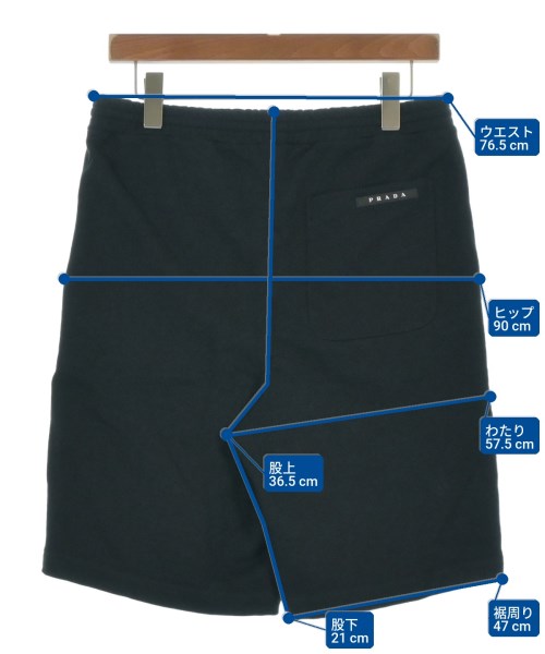 PRADA（プラダ）ショートパンツ 黒 サイズ:S メンズ/2200673402059