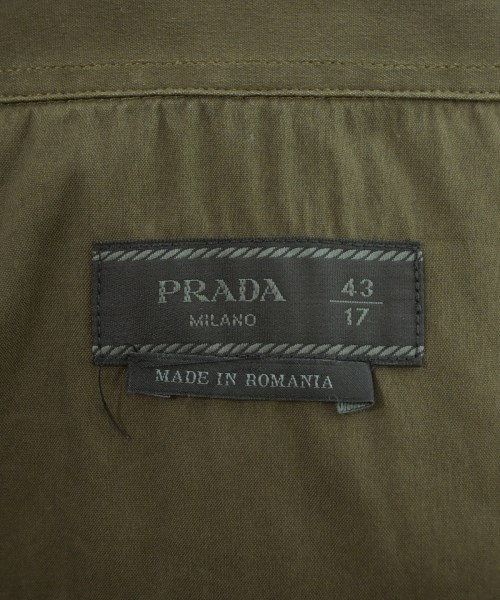 PRADA（プラダ）カジュアルシャツ カーキ サイズ:43(XXL位) メンズ/2200674288034