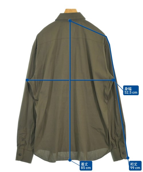 PRADA（プラダ）カジュアルシャツ カーキ サイズ:43(XXL位) メンズ/2200674288034