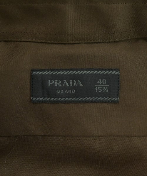 PRADA（プラダ）カジュアルシャツ 茶 サイズ:40(L位) メンズ/2200674295018