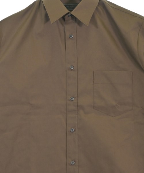 PRADA（プラダ）カジュアルシャツ 茶 サイズ:40(L位) メンズ/2200674295018