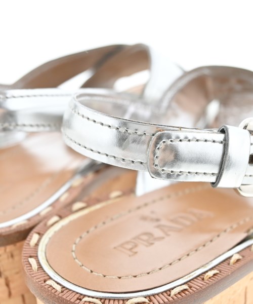 PRADA（プラダ）サンダル シルバー サイズ:EU37 1/2(24cm位) レディース/2200670862016