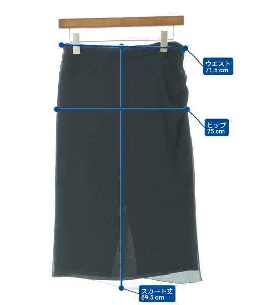 PRADA（プラダ）ひざ丈スカート 黒 サイズ:38(S位) レディース/2200670920068