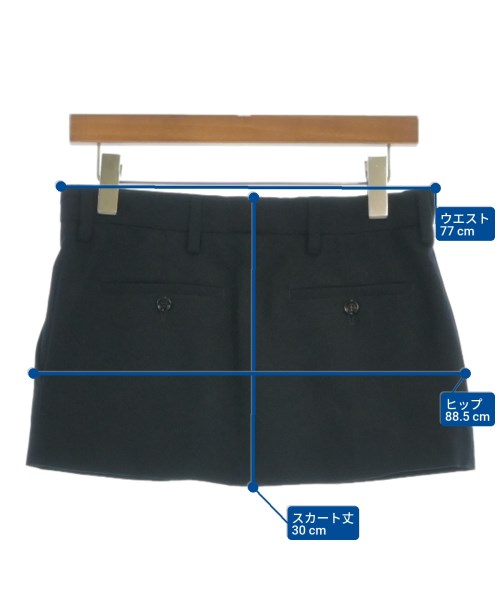 PRADA（プラダ）ミニスカート 黒 サイズ:36(XS位) レディース/2200675078238