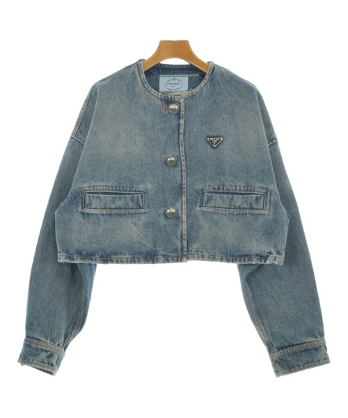 PRADA(プラダ)デニムジャケット 青 サイズ:36(XS位)/2200676850017