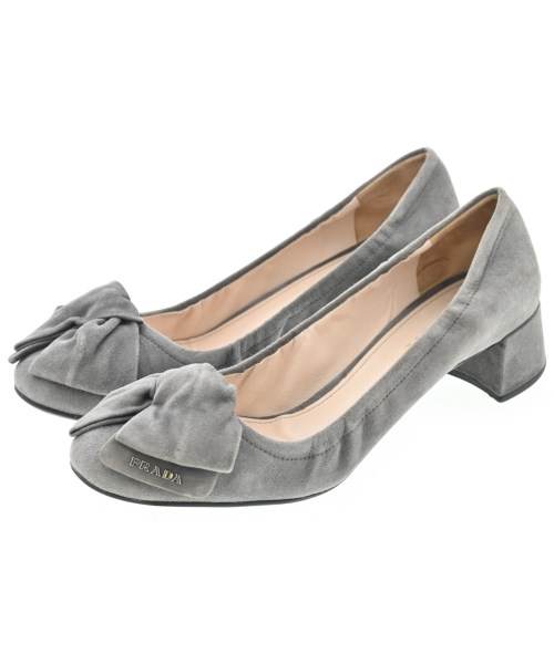 PRADA(プラダ)パンプス グレー サイズ:EU37 1/2(24cm位)/2200677243030