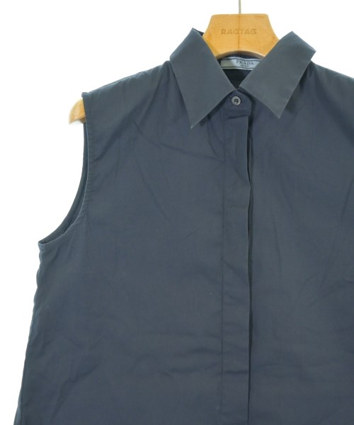 PRADA（プラダ）ブラウス 紺 サイズ:38(S位) レディース/2200674533011