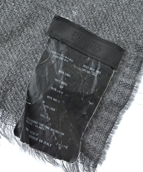 PRADA（プラダ）マフラー グレー サイズ:- メンズ/2200677999173