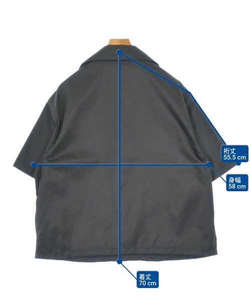 PRADA（プラダ）カジュアルシャツ 黒 サイズ:S メンズ/2200674646063