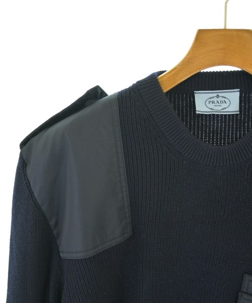 PRADA（プラダ）ニット・セーター 紺 サイズ:44(S位) メンズ/2200678808016