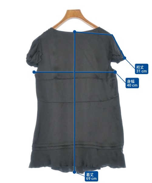 PRADA（プラダ）ブラウス 黒 サイズ:44(L位) レディース/2200679377054