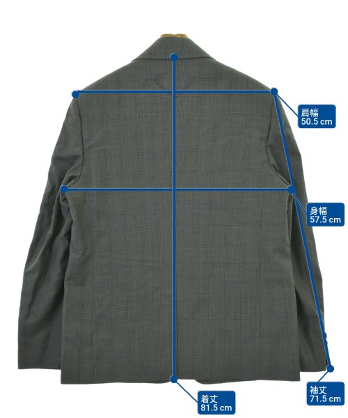 PRADA（プラダ）テーラードジャケット グレー サイズ:48(L位) メンズ/2200655472070